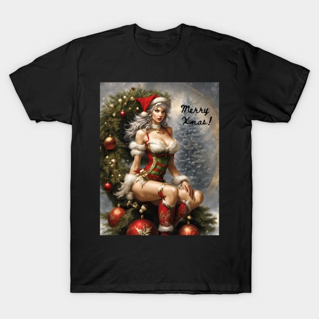 Sexy Christmas T-Shirt by FineArtworld7